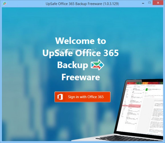 UpSafe Office 365 Backup Freeware screenshot
