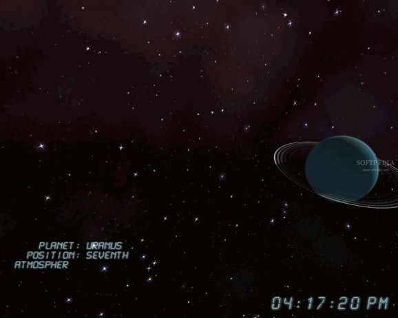 Uranus 3D Space Survey Screensaver screenshot