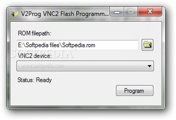 V2PROG VNC2 Programming Tool screenshot