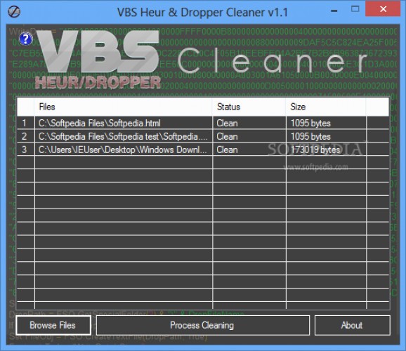 VBS Heur & Dropper Cleaner screenshot
