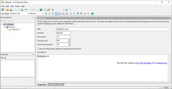 VCE Exam Simulator screenshot