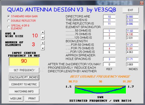 Quad Antenna Design screenshot