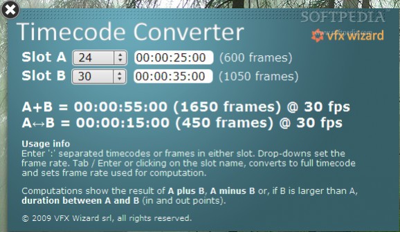 Timecode Converter screenshot