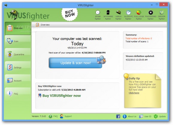 VIRUSfighter screenshot