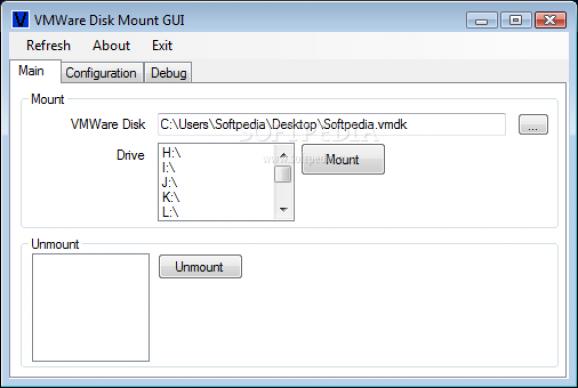 VMWare Disk Mount GUI screenshot