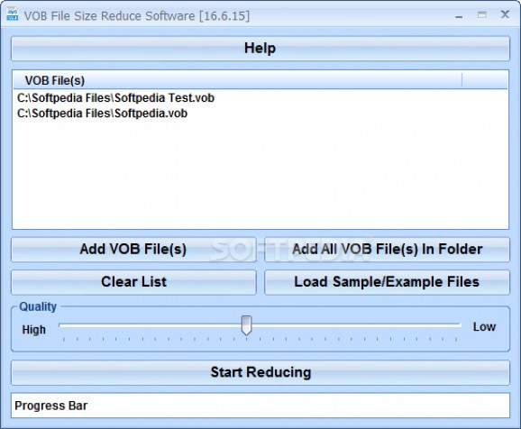 VOB File Size Reduce Software screenshot