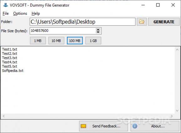 VOVSOFT - Dummy File Generator screenshot