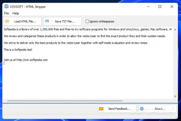 VOVSOFT - HTML Stripper screenshot