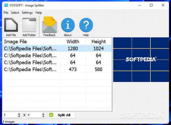 VOVSOFT - Image Splitter screenshot