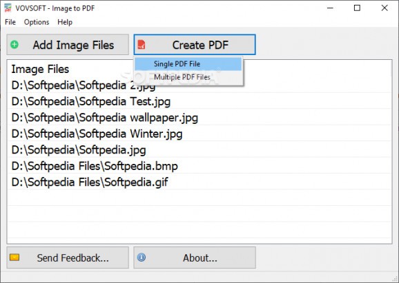 VOVSOFT - Image to PDF Converter screenshot
