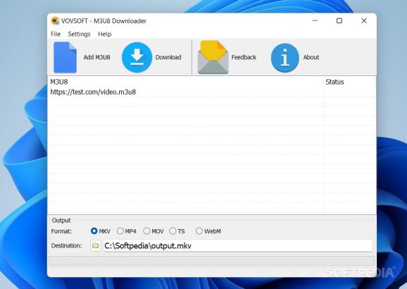 VOVSOFT - M3U8 Downloader screenshot