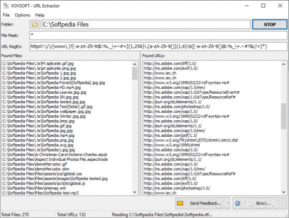 VOVSOFT - URL Extractor screenshot