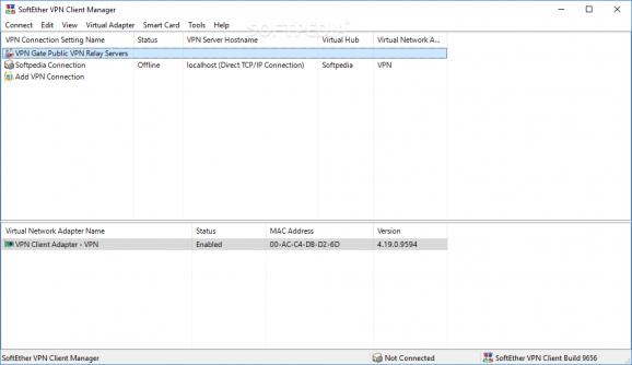 VPN Gate Client Plug-in screenshot