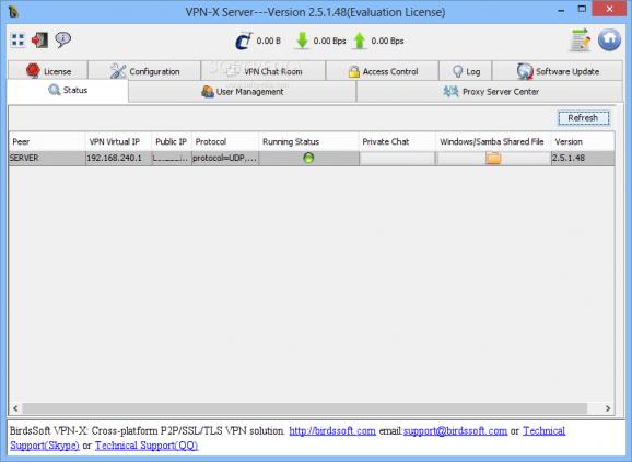 VPN-X Server screenshot