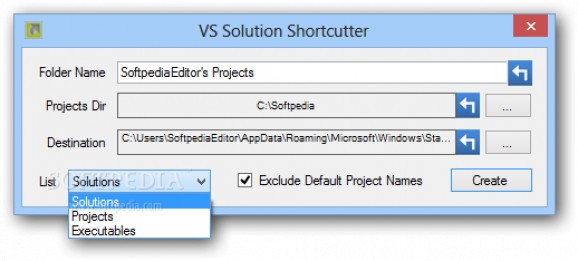 VS Solution Shortcutter screenshot