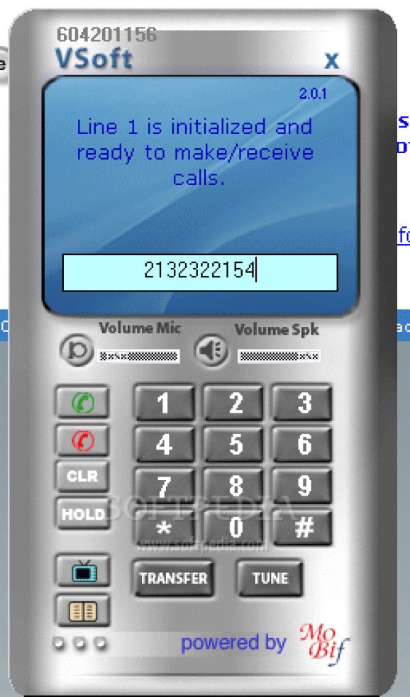 VSoft Phone screenshot