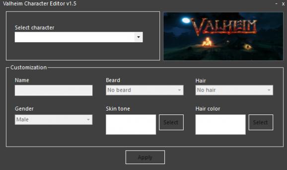 Valheim Character Editor screenshot
