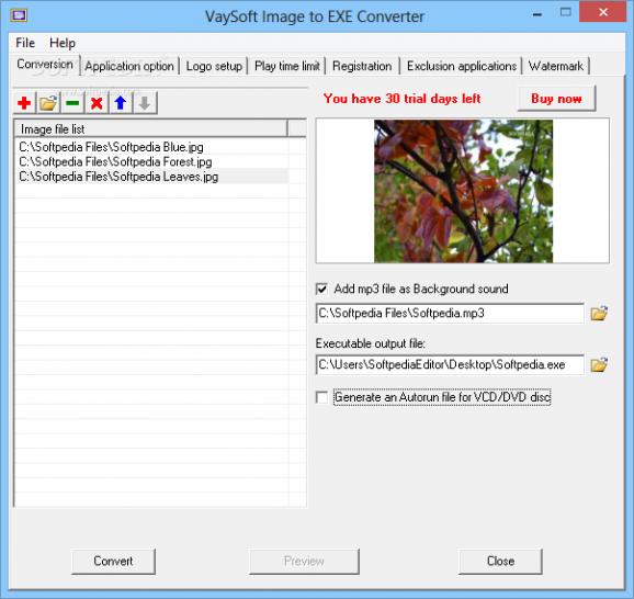 VaySoft Image to EXE Converter screenshot
