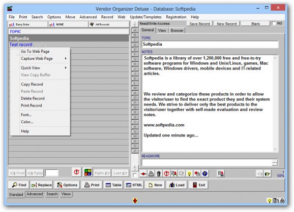 Vendor Organizer Deluxe screenshot