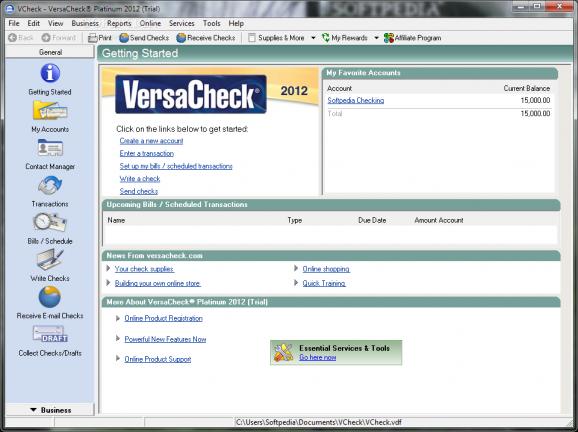 VersaCheck Platinum X1 screenshot