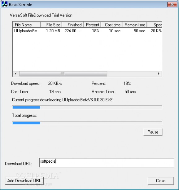 VersalSoft File Download ActiveX Control screenshot