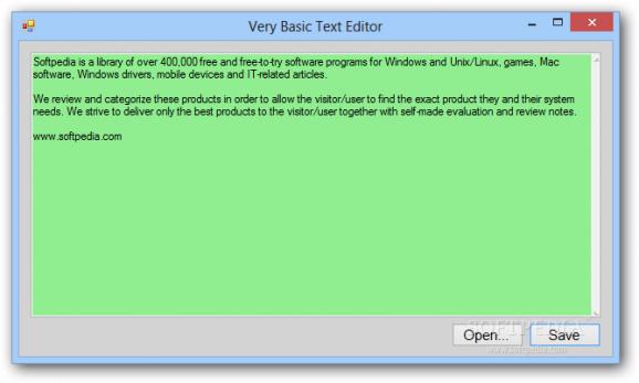 Very Basic Text Editor screenshot