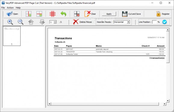 VeryPDF Advanced PDF Page Cut screenshot