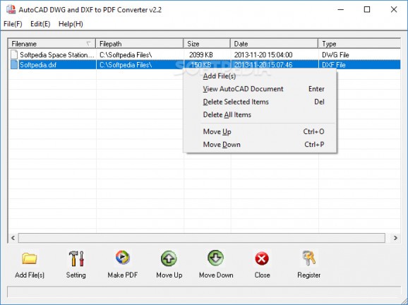 AutoCAD DWG and DXF To PDF Converter screenshot
