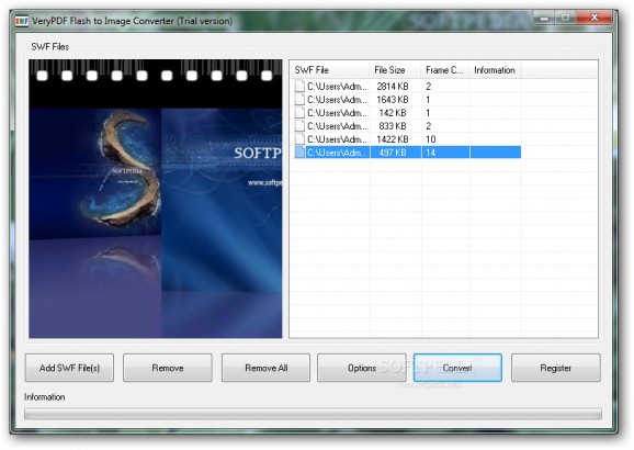 VeryPDF Flash to Image Converter screenshot