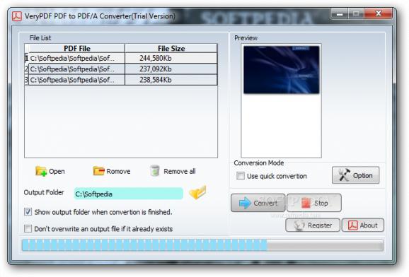 VeryPDF PDF to PDF/A Converter screenshot