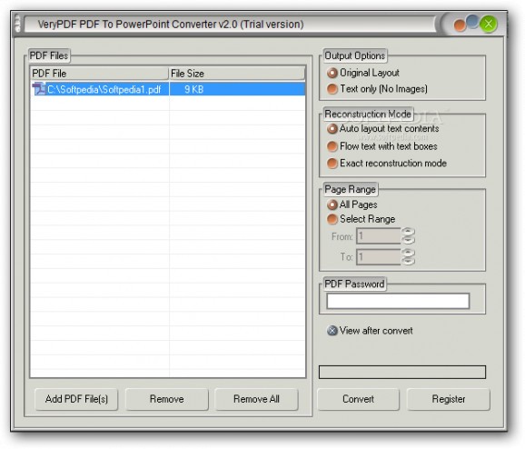 VeryPDF PDF to PowerPoint Converter screenshot