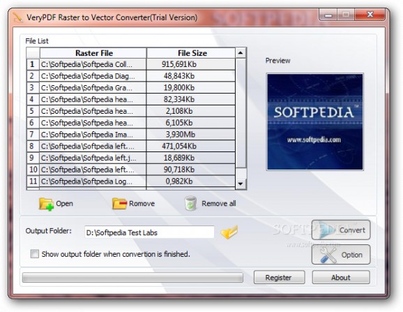 VeryPDF Raster to Vector Converter screenshot