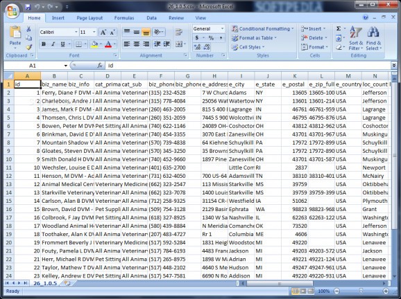 Veterinarians Database screenshot