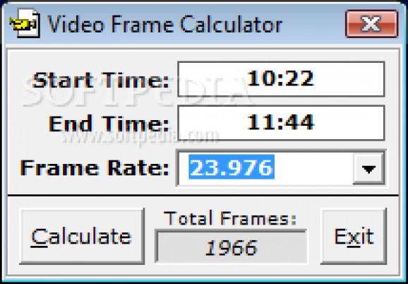Video Frame Calculator screenshot