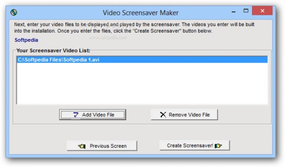 Video Screensaver Maker screenshot