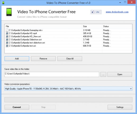 Video To iPhone Converter Free screenshot