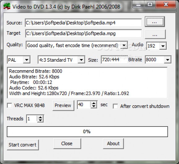 Video to DVD screenshot