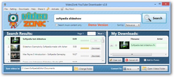 VideoZonk Youtube Downloader screenshot