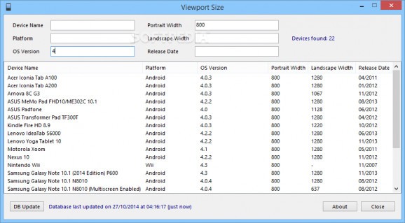 Viewport Size screenshot
