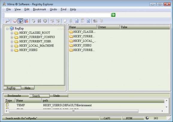 Vilma Registry Explorer screenshot