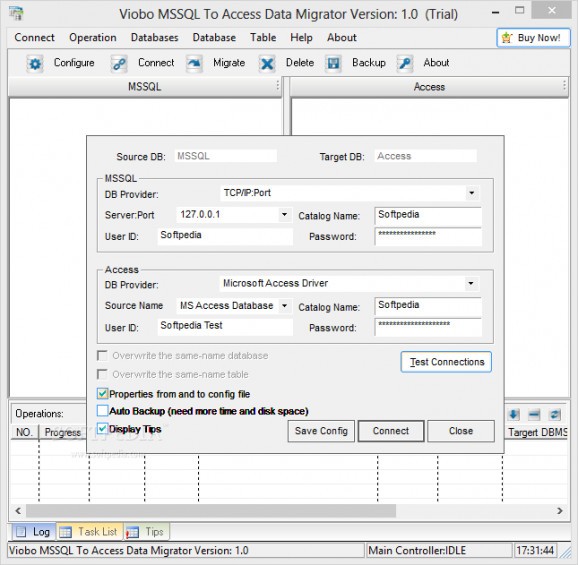 Viobo MSSQL To ACCESS Data Migrator Pro Portable screenshot