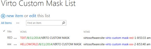 Virto SharePoint Custom Mask Field Web Part screenshot