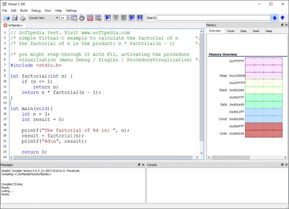 Virtual-C IDE screenshot