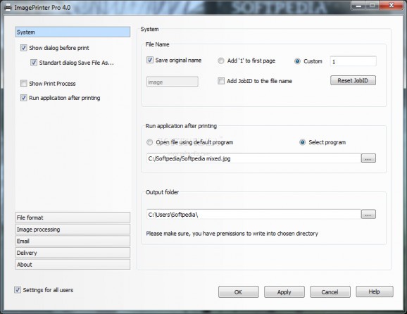 Virtual Image Printer Driver Pro screenshot