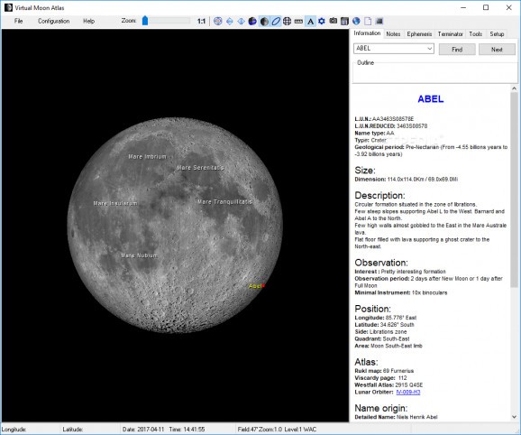 Virtual Moon Atlas screenshot