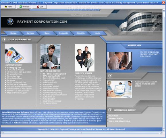 Virtual POS Web Terminal Software screenshot