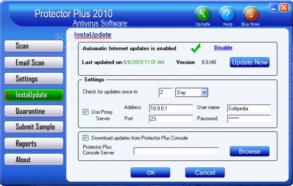 Virus Database Update for Protector Plus screenshot