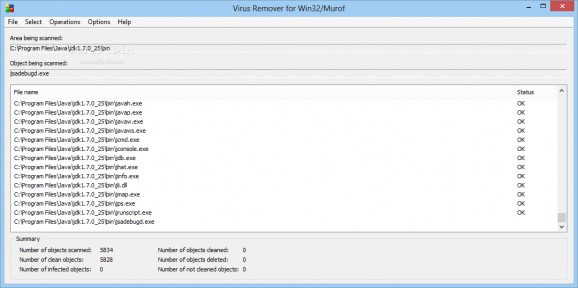 Virus Remover for Win32/Murof screenshot