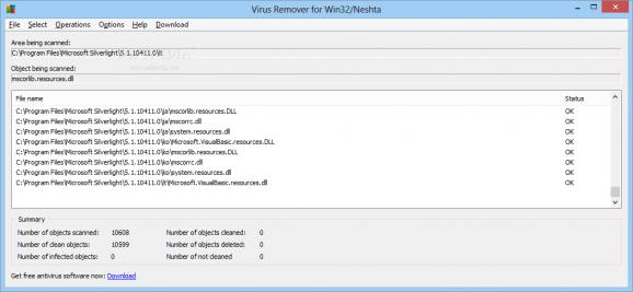 Virus Remover for Win32/Neshta screenshot
