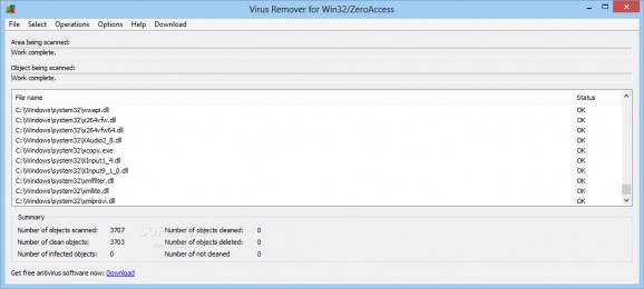 Remover for Win32/ZeroAccess screenshot